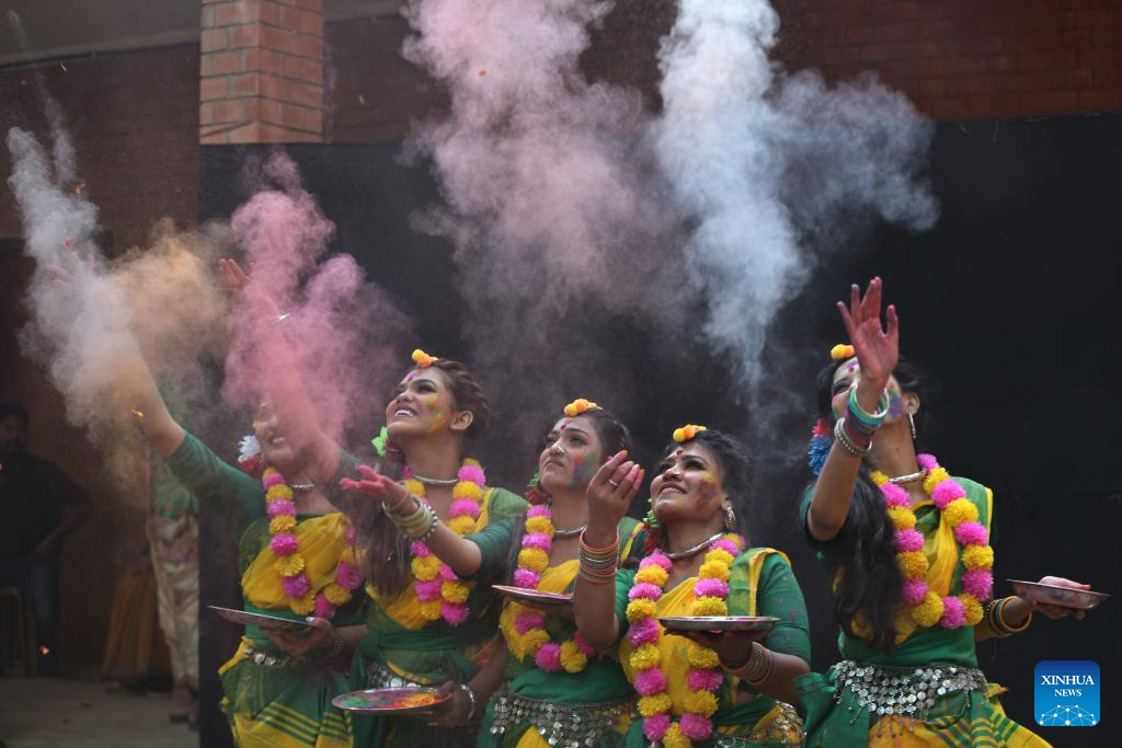 Bangladeshi people celebrate Pohela Falgun