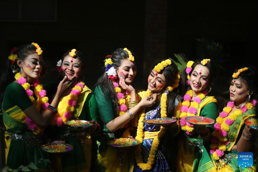 Bangladeshi people celebrate Pohela Falgun