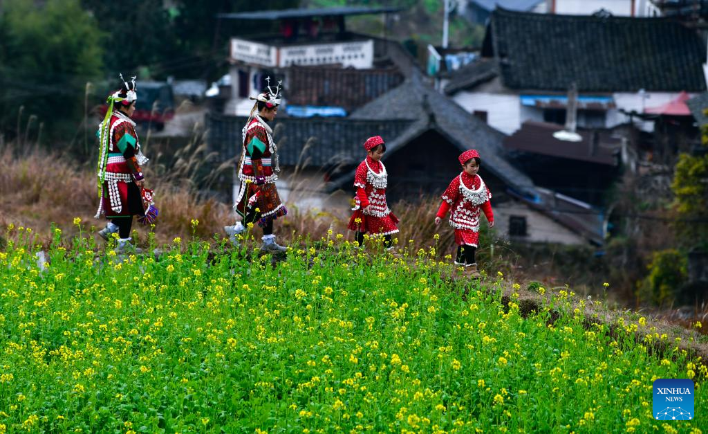 People enjoy Gannangxiang festival in China's Guizhou