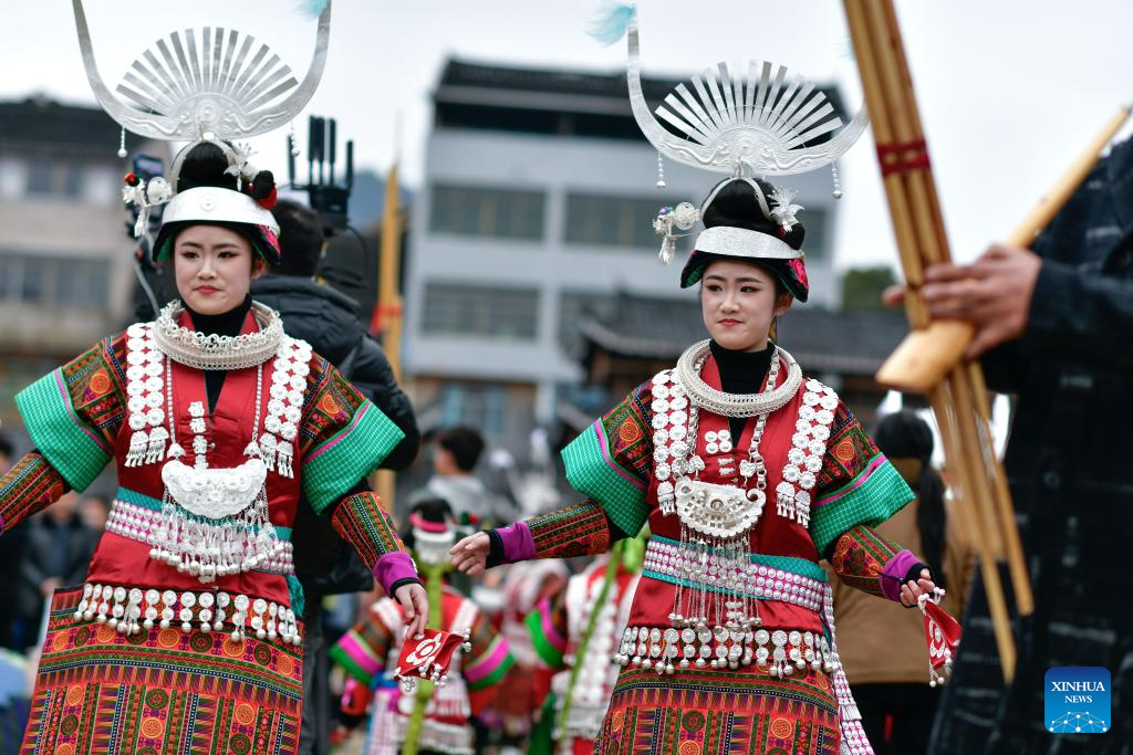 People enjoy Gannangxiang festival in China's Guizhou