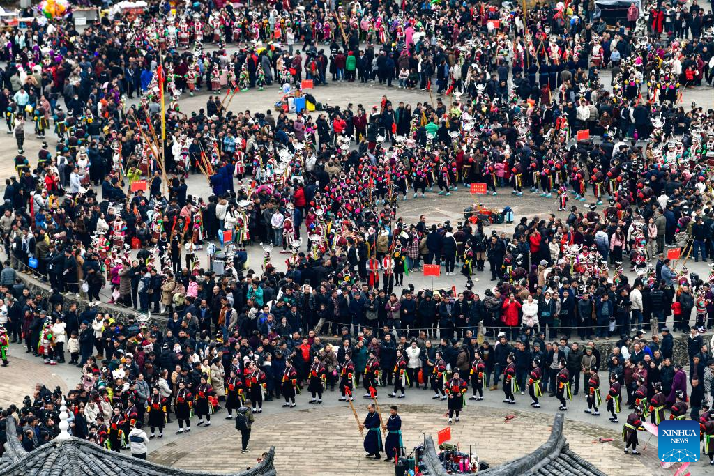 People enjoy Gannangxiang festival in China's Guizhou