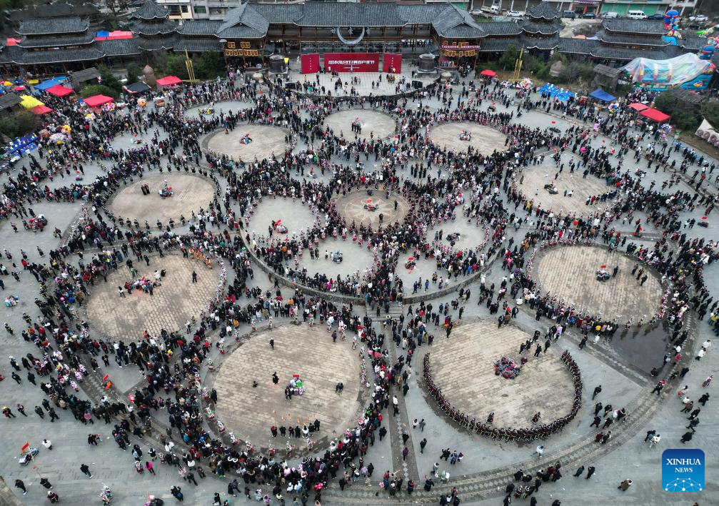 People enjoy Gannangxiang festival in China's Guizhou