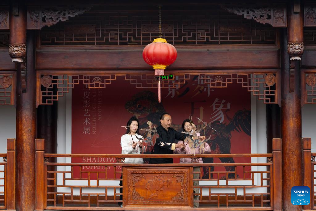 Pic story: inheritor of Wang's Shadow Play in China's Sichuan