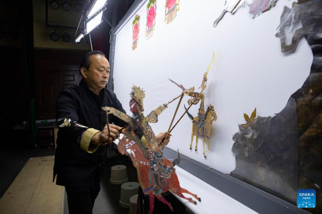 Pic story: inheritor of Wang's Shadow Play in China's Sichuan