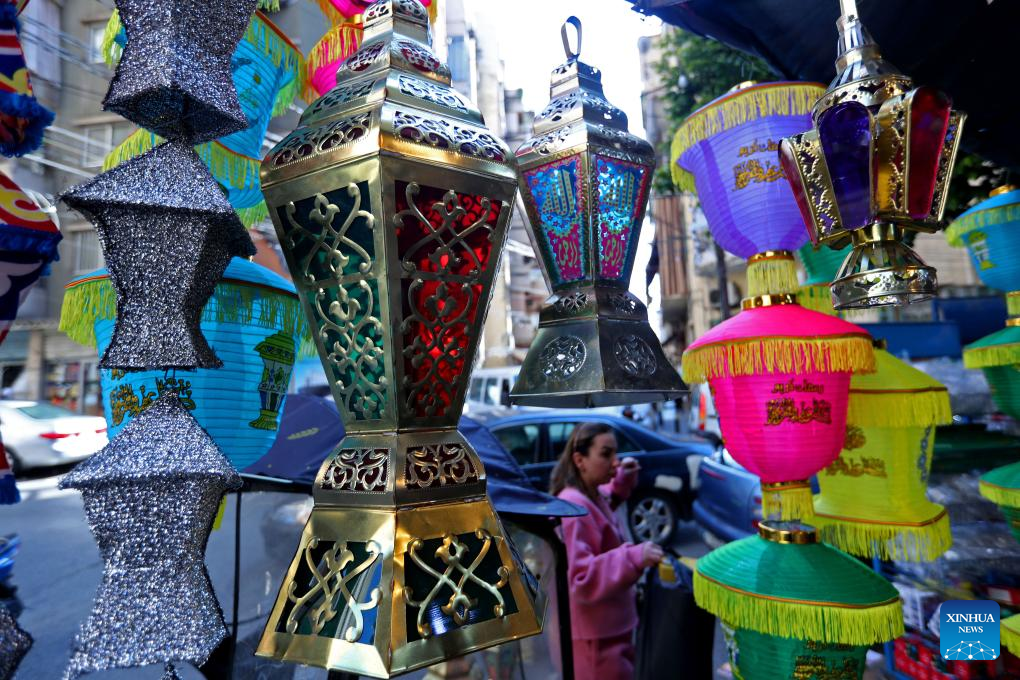 Decorations for holy month of Ramadan on display in Beirut, Lebanon