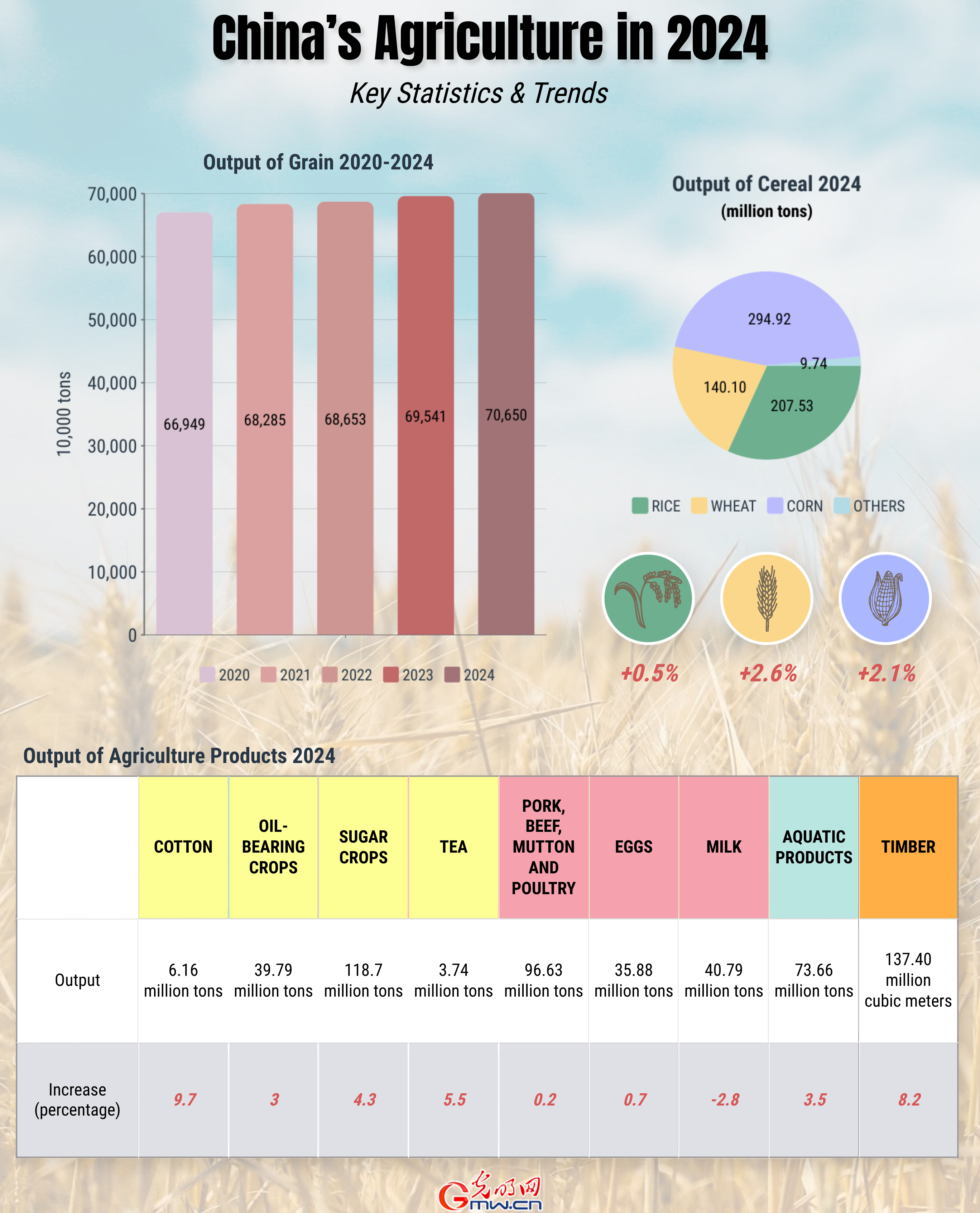 China's agriculture in 2024: Key statistics and trends