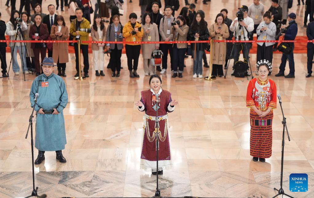 CPPCC members attend group interview ahead of closing meeting