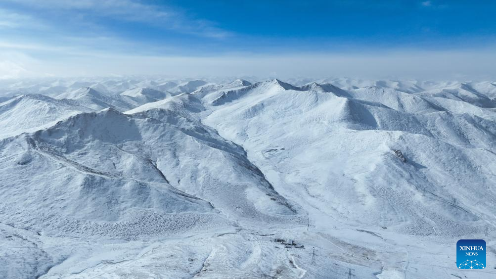 Snow scenery of Tibetan Autonomous Prefecture of Golog, NW China's Qinghai