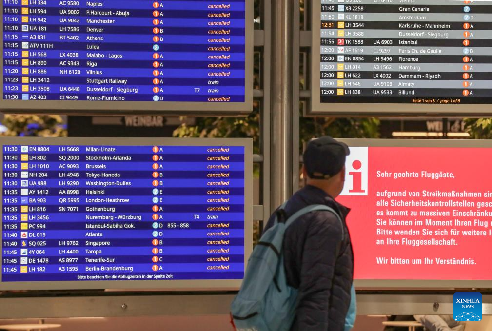 Flights at Frankfurt Airport massively affected by strike