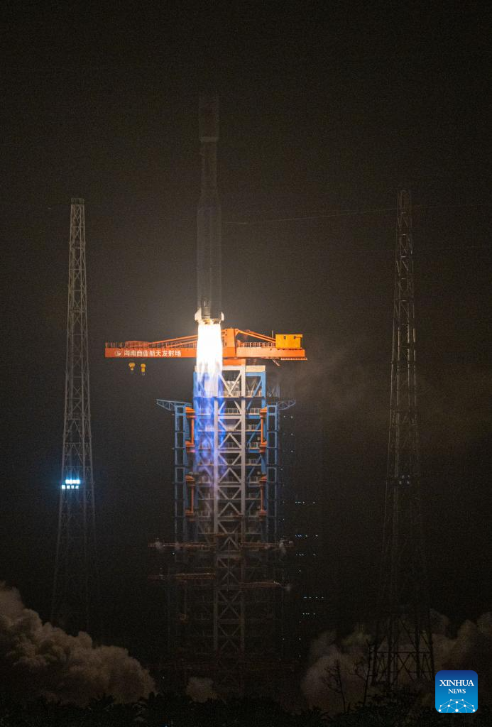 China launches 18 satellites from Hainan commercial spacecraft launch site