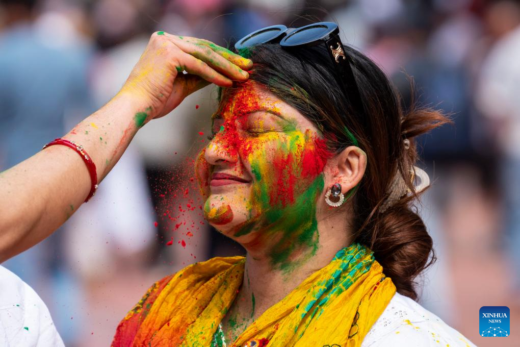 Holi Festival celebrated in Lalitpur, Nepal