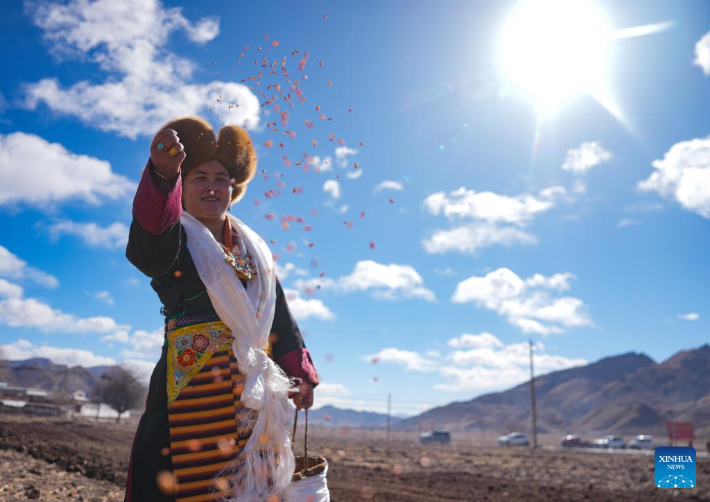 Farmers in SW China's Xizang welcome spring farming