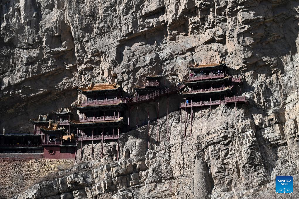 View of Hanging Temple in China's Shanxi