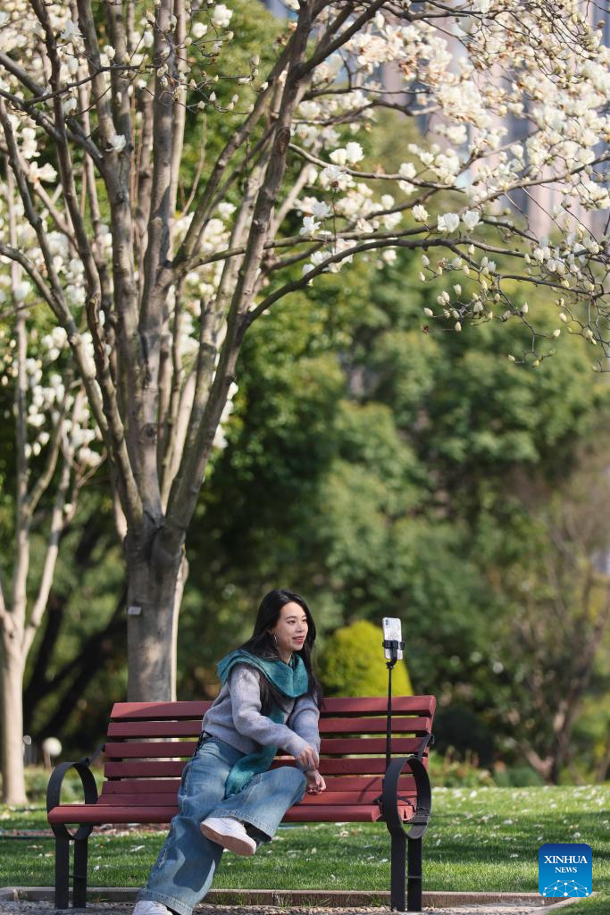 People enjoy scenery of blossoms across China