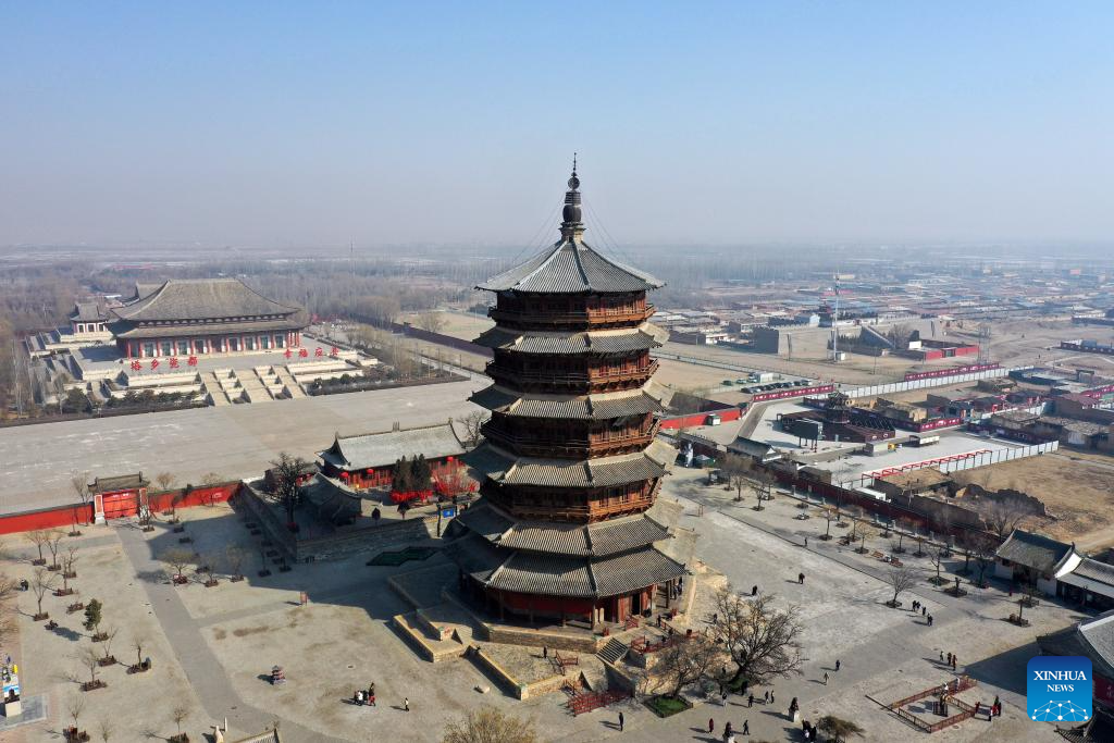 In pics: Sakyamuni Pagoda of Fogong Temple in Yingxian County, China's Shanxi