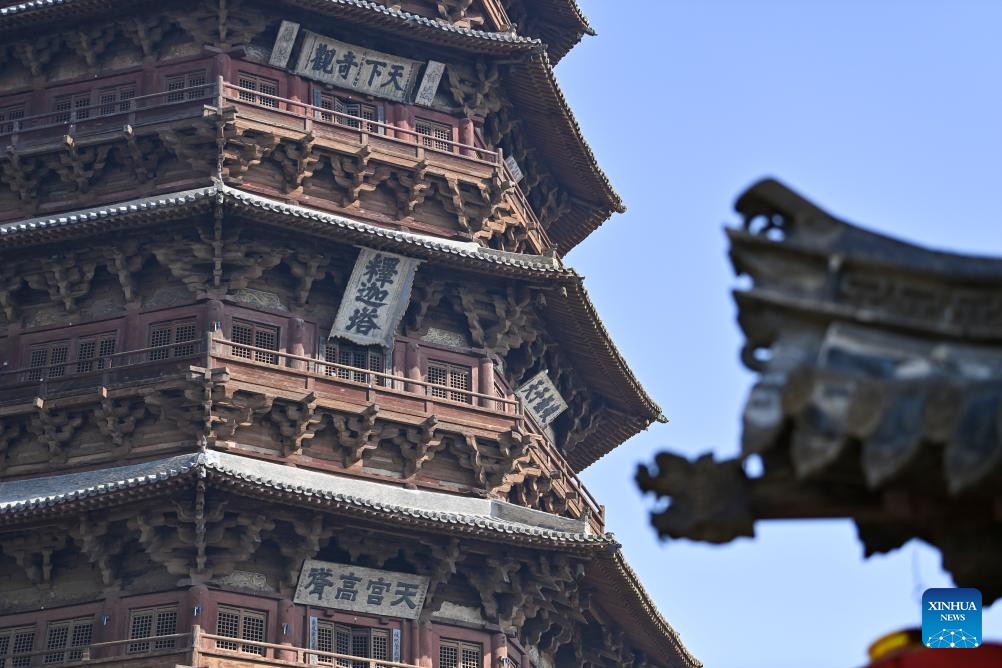 In pics: Sakyamuni Pagoda of Fogong Temple in Yingxian County, China's Shanxi