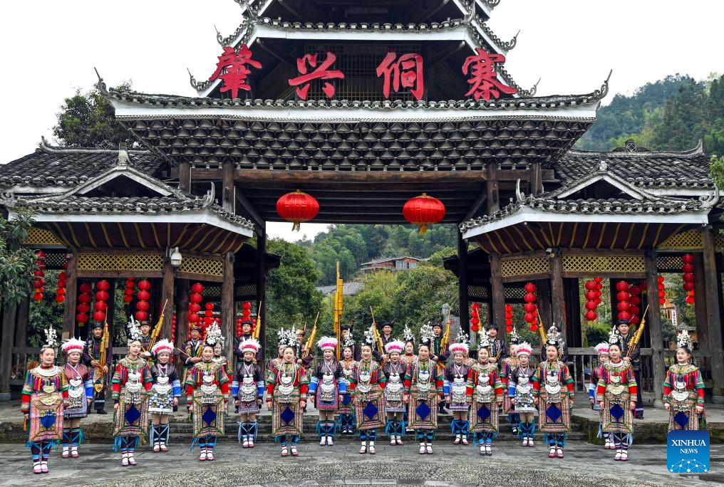 View of Zhaoxing Dong Village in China's Guizhou