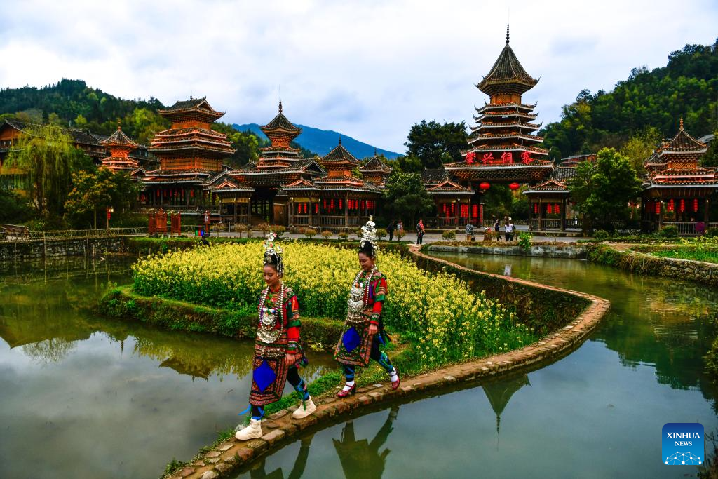 View of Zhaoxing Dong Village in China's Guizhou