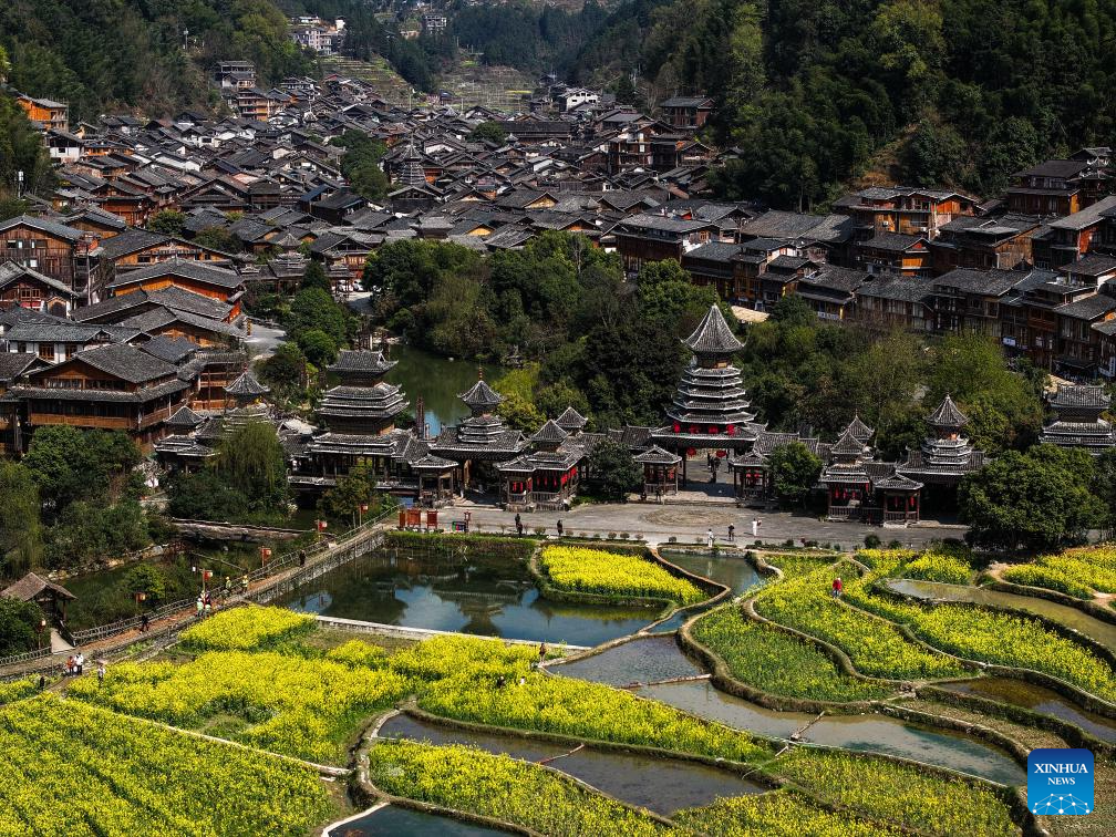 View of Zhaoxing Dong Village in China's Guizhou