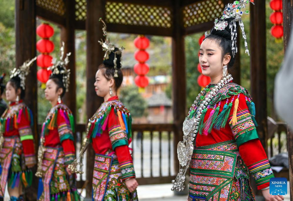 View of Zhaoxing Dong Village in China's Guizhou