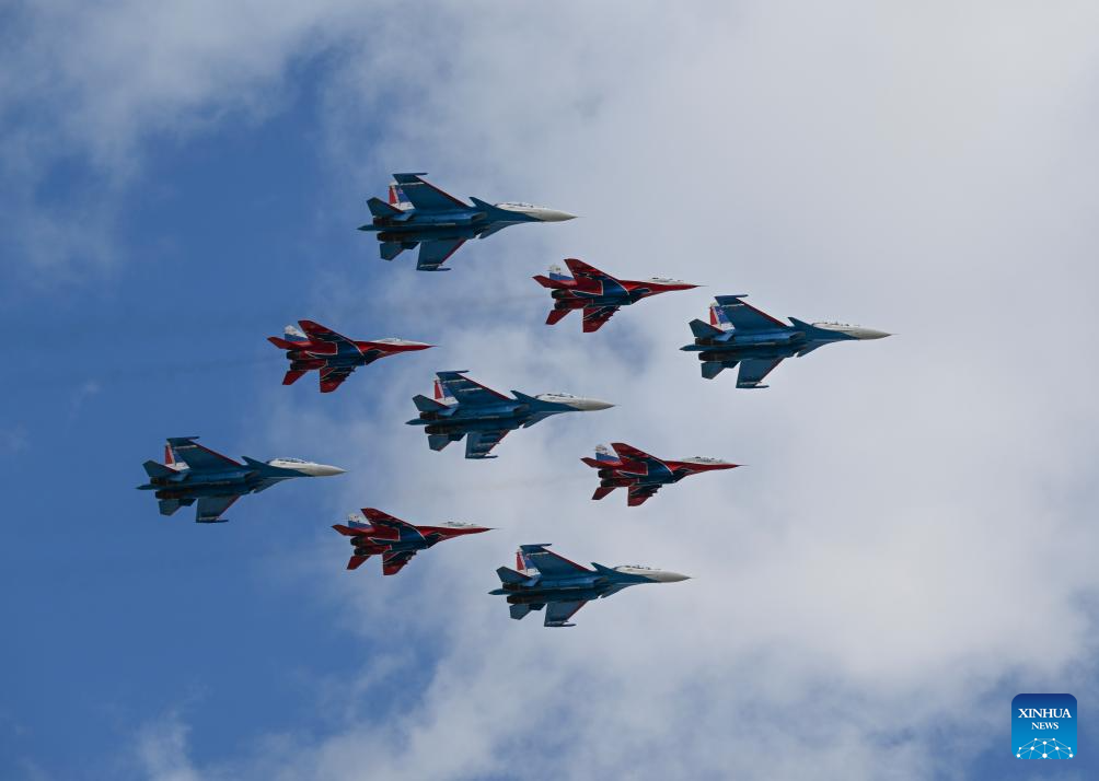Rehearsal for Victory Day military parade held in Moscow