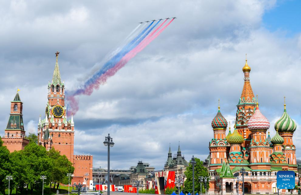 Rehearsal for Victory Day military parade held in Moscow