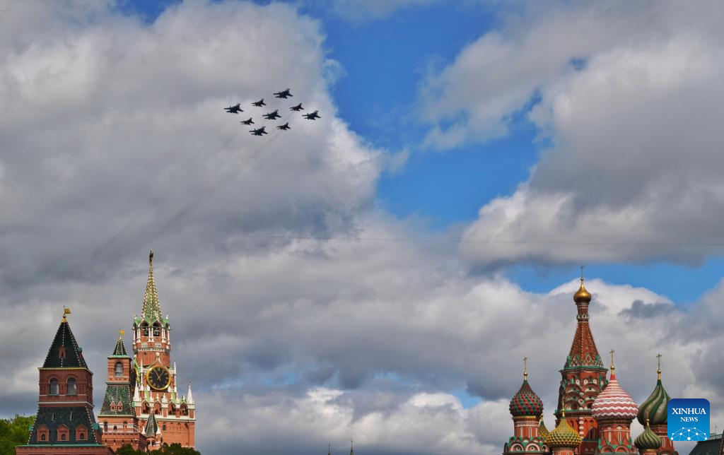 Rehearsal for Victory Day military parade held in Moscow