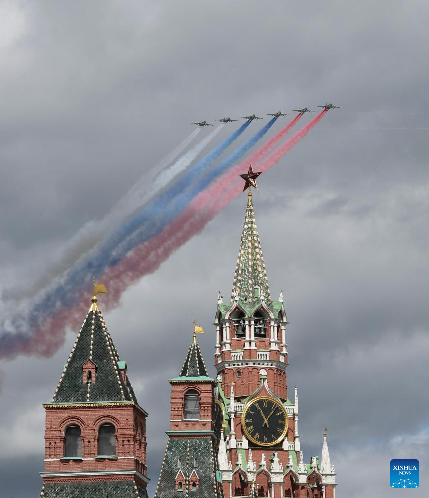 Rehearsal for Victory Day military parade held in Moscow