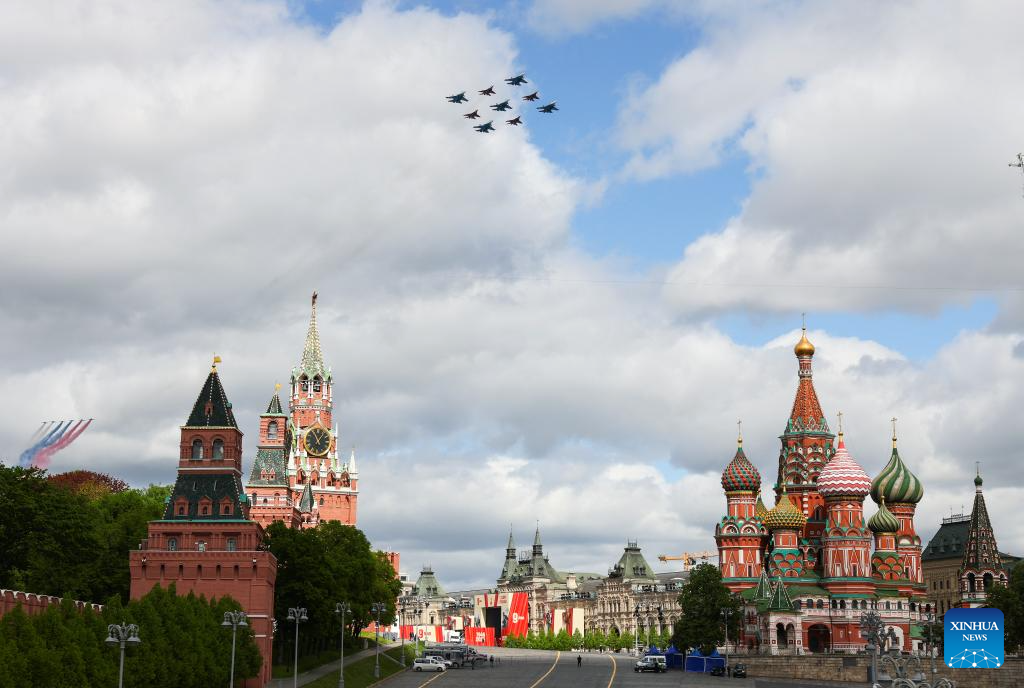 Rehearsal for Victory Day military parade held in Moscow