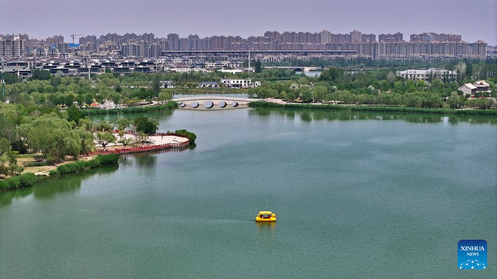 View of Haibao park in Yinchuan, NW China