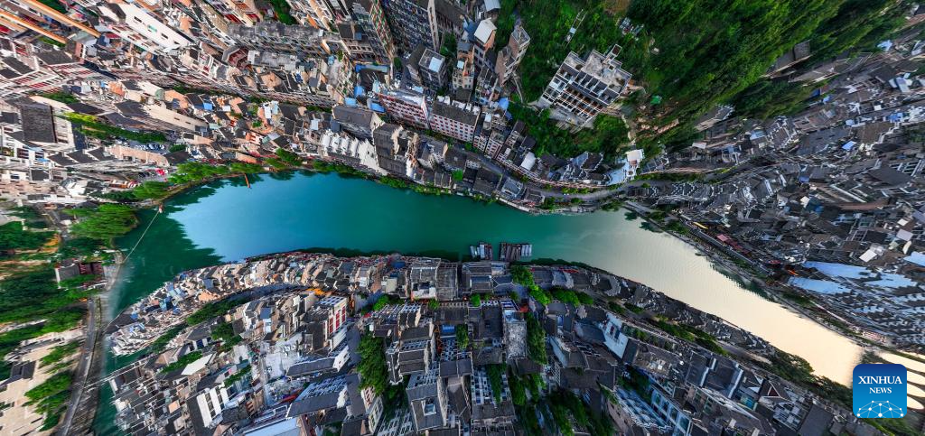 View of Zhenyuan ancient town in SW China