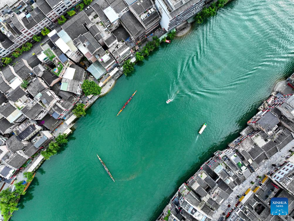 View of Zhenyuan ancient town in SW China