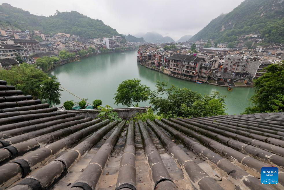 View of Zhenyuan ancient town in SW China