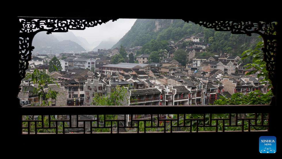 View of Zhenyuan ancient town in SW China