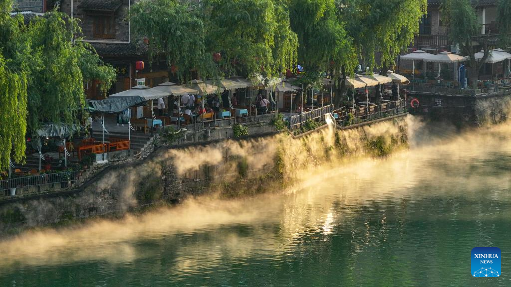 View of Zhenyuan ancient town in SW China