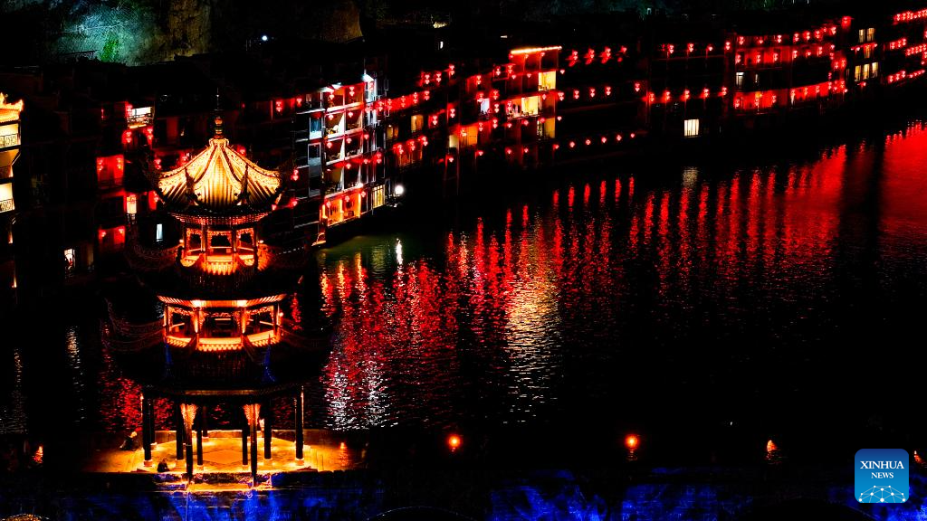 View of Zhenyuan ancient town in SW China