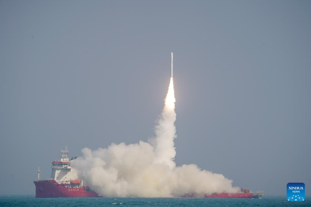 China's CERES-1 rocket launches new satellites from sea