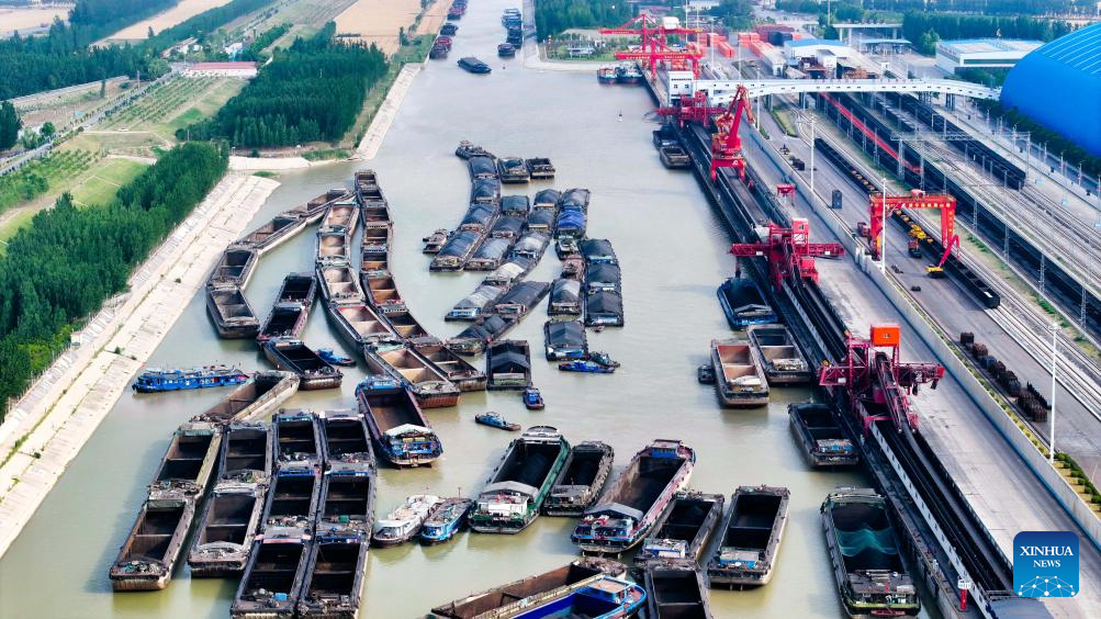 Liangshan Port boosts coal transport efficiency amid summer demand surge