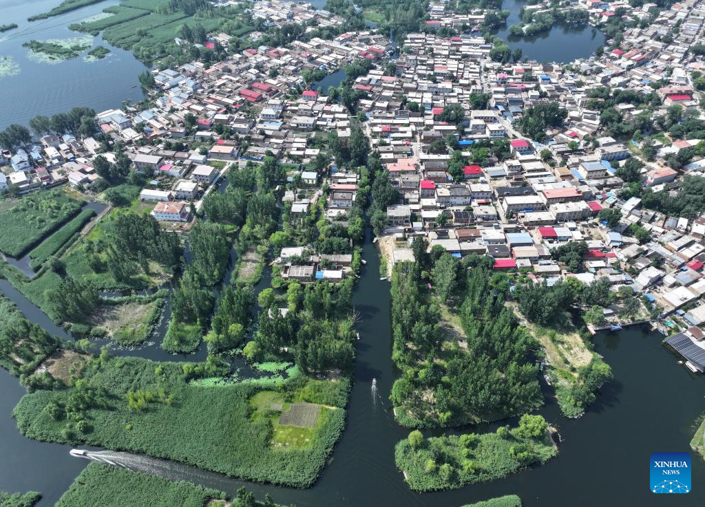Scenery of Baiyangdian Lake, Xiongan New Area of China's Hebei