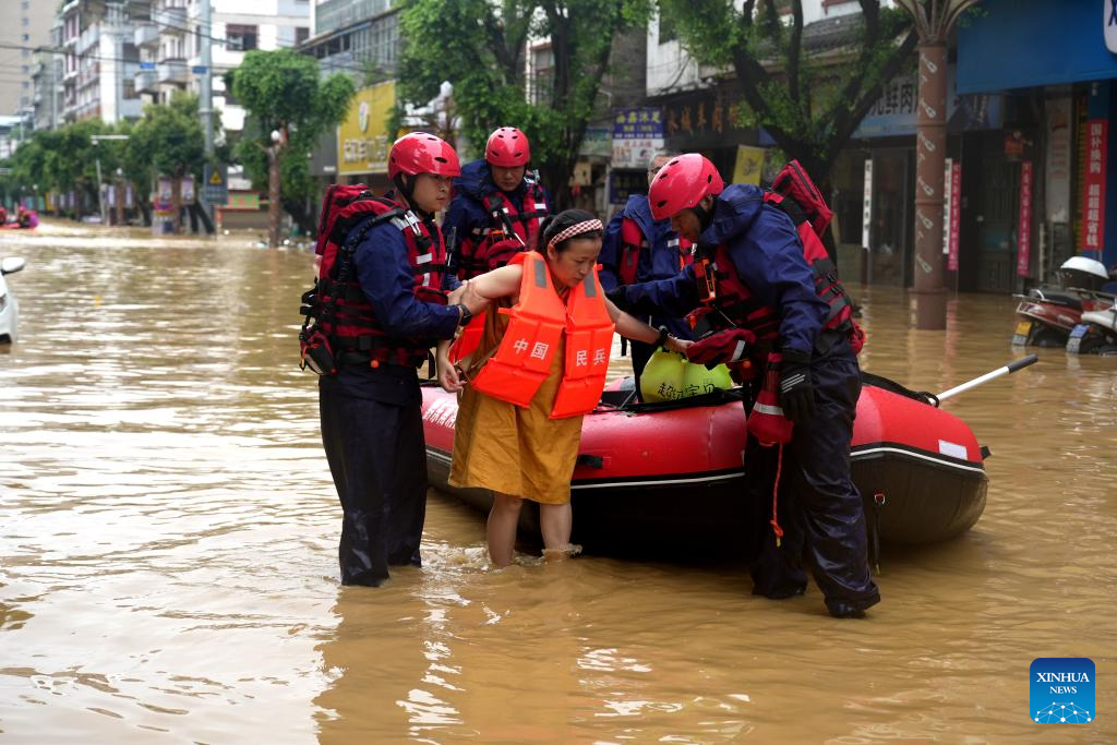 Rescue underway in flood-affected counties of Guizhou