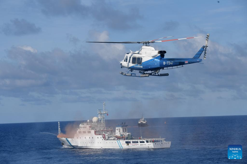 Comprehensive maritime emergency rescue drill held in Sansha City, China's Hainan