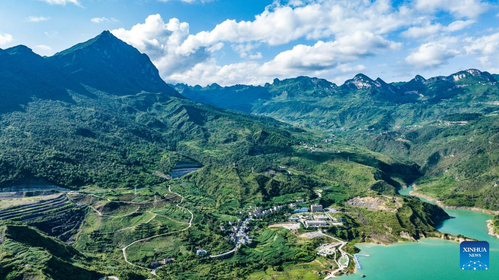 View of Zangke river scenic area in Liupanshui, China's Guizhou