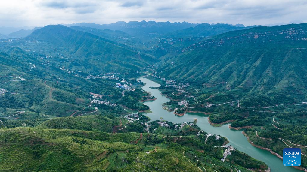 View of Zangke river scenic area in Liupanshui, China's Guizhou