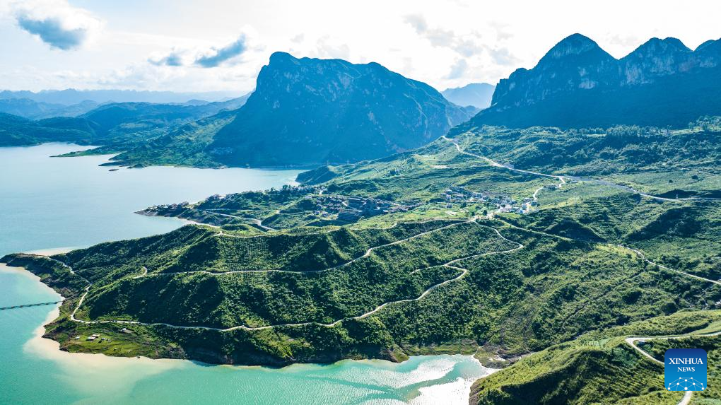 View of Zangke river scenic area in Liupanshui, China's Guizhou