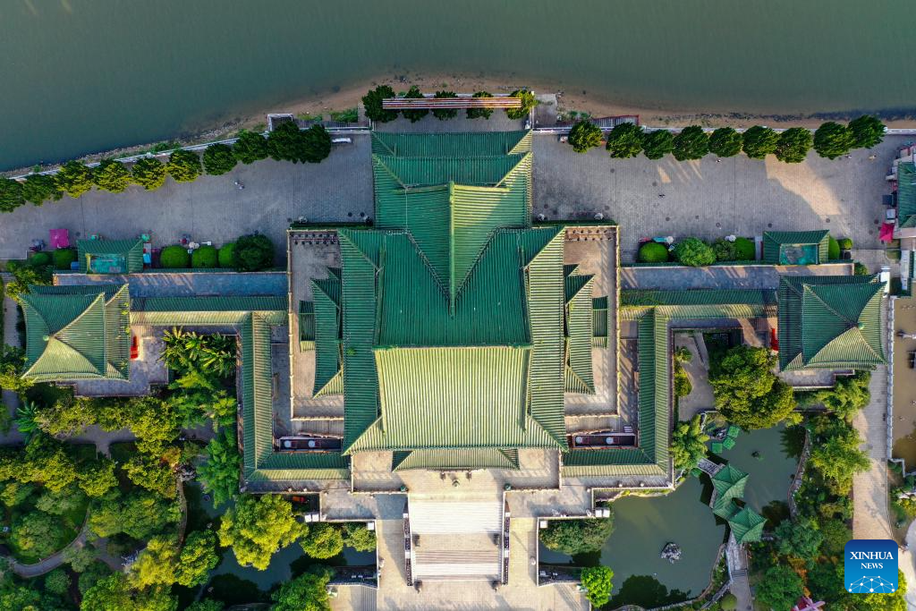 View of Tengwang Pavilion scenic area in Nanchang, China's Jiangxi