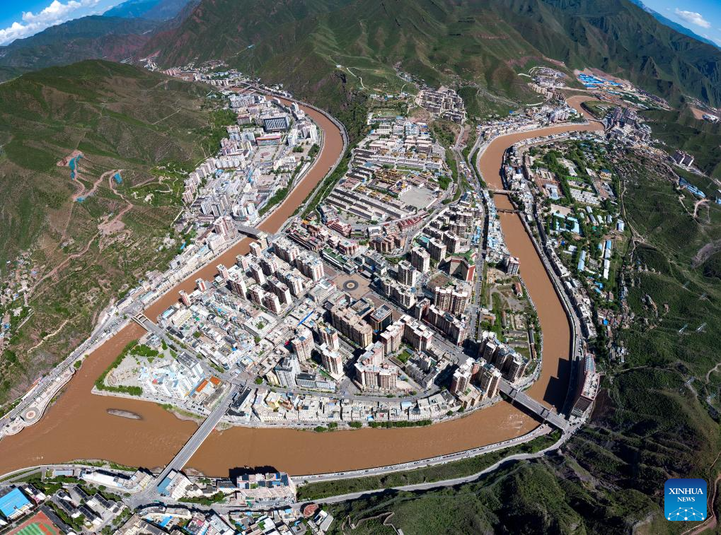 City view of Qamdo City, SW China's Xizang