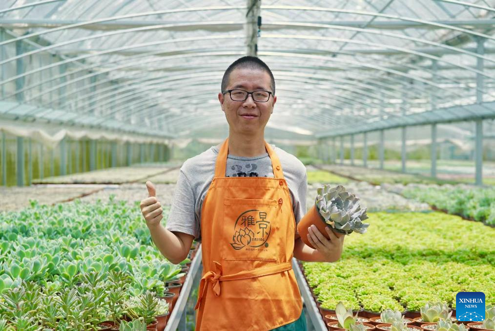 Potted plants pave way to prosperity in east China's mountainous area