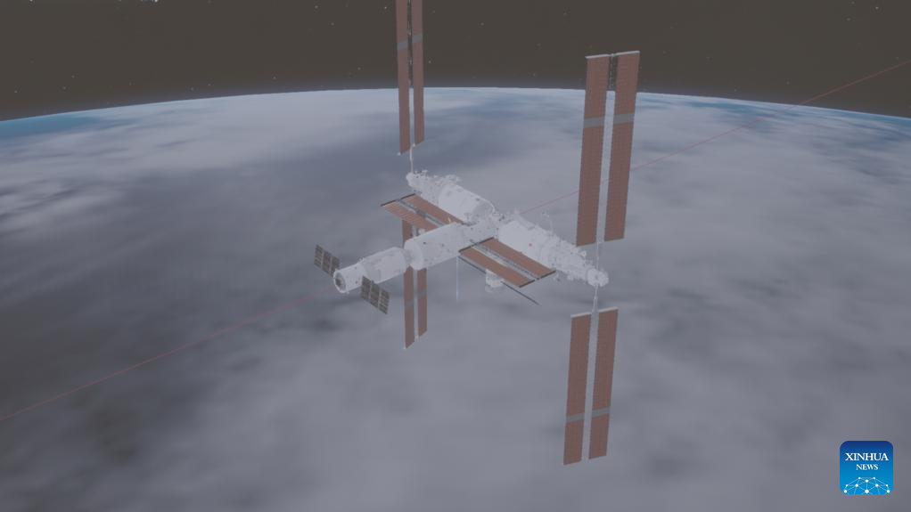 China's cargo craft Tianzhou-9 docks with space station Tiangong