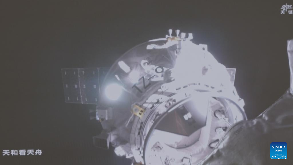 China's cargo craft Tianzhou-9 docks with space station Tiangong