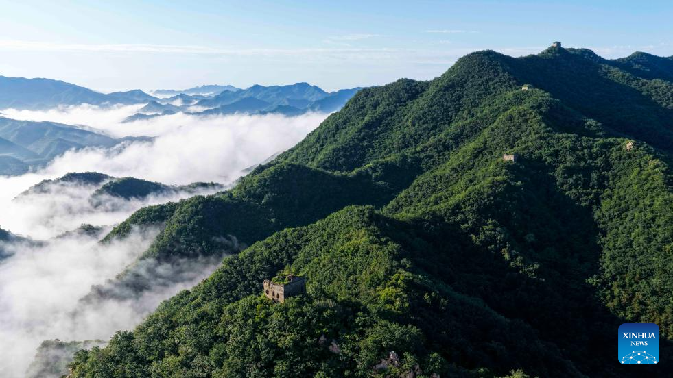 View of Great Wall in China's Hebei
